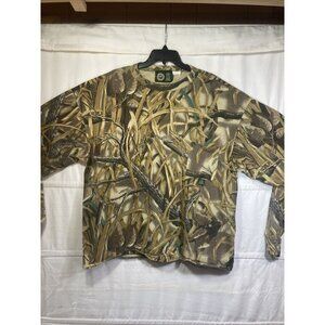 VTG Whitewater Camouflage Ducks Unlimited Wetlands Camo Shirt Long Sleeve XXL